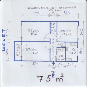 Belváros, Kazincbarcika, ingatlan, lakás, 75 m2, 24.400.000 Ft