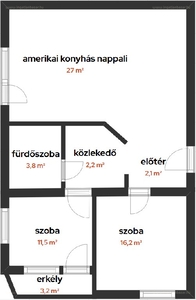 Rókus, Szeged, ingatlan, lakás, 66 m2, 60.000.000 Ft