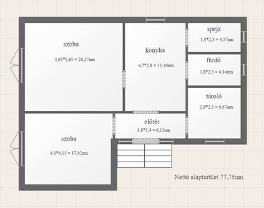 Jászapáti, ingatlan, ház, 78 m2, 10.500.000 Ft