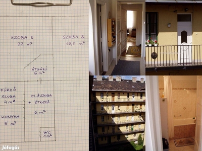 Csak 1 havi kaucióval - kiadó egy 2 külön nyíló szobás lakás - III. kerület, Budapest - Lakás