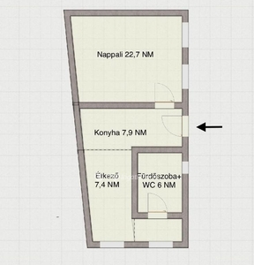 Nagykörúton belüli terület, Budapest, ingatlan, lakás, 44 m2, 43.973.950 Ft