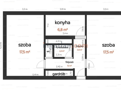 Adyváros, Győr, ingatlan, lakás, 53 m2, 32.790.000 Ft