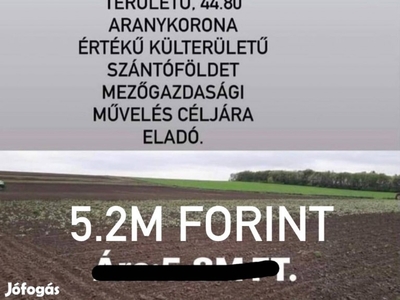 Gerendáson termőföld eladó.