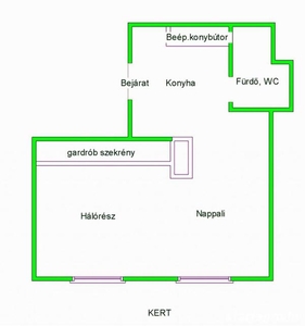 KIADÓ Budapest, Újlipótváros szívében egy 30 nm-es, jó állapotú, bútorozott garzon lakás!