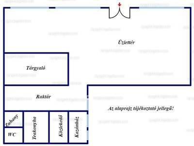 Eladó utcai bejáratos üzlethelyiség - Baja, Bács-Kiskun megye