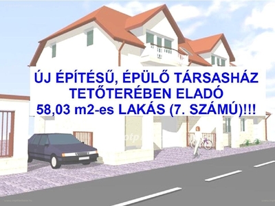 újépítésű, Tiszafüred, ingatlan, lakás, 58 m2, 43.675.170 Ft