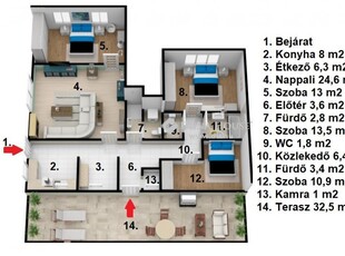 Rómaifürdő, Budapest, ingatlan, lakás, 100 m2, 119.000.000 Ft