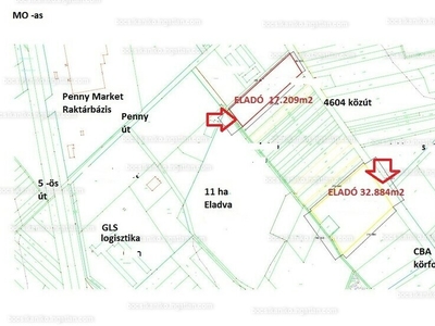 Eladó kereskedelmi, szolgáltató terület - Alsónémedi, Északi iparterület