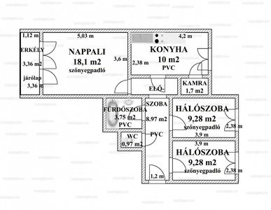 Eladó tégla lakás - Eger, Hatvani hóstya