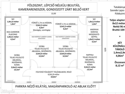 Különleges kialakítású, 1+3 szobás , 104 m2 akadálymentes tégla lakás