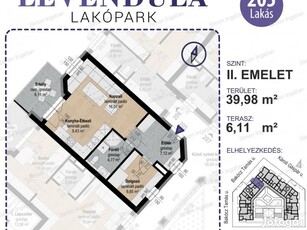 Levendula lakópark - 2. emelet 205 lakás