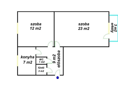 Újszeged elején 1.emeleti 2szobás erkélyes lakás - Szeged, Csongrád-Csanád - Lakás