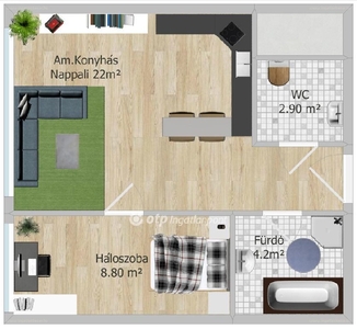 Sopron, ingatlan, lakás, 37 m2, 42.000.000 Ft