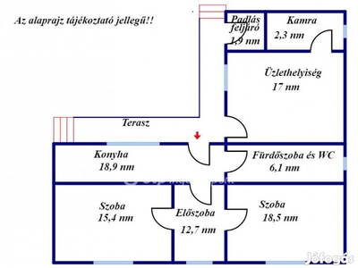 Boldogi 92 nm-es ház eladó