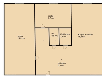 Oroszlány, ingatlan, lakás, 54 m2, 22.500.000 Ft