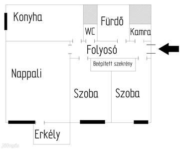 Tiszaújváros 53 nm téglás lakás - Tiszaújváros, Borsod-Abaúj-Zemplén - Lakás