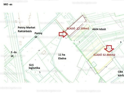 Eladó kereskedelmi, szolgáltató terület - Alsónémedi, Északi iparterület