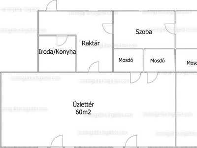 Eladó utcai bejáratos üzlethelyiség - Dombóvár, Szabadság utca 11.