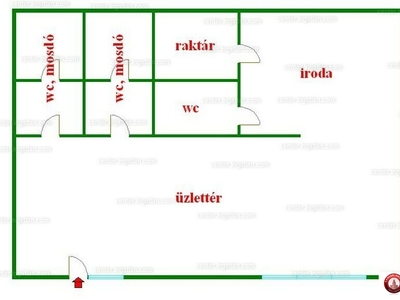 Kiadó utcai bejáratos üzlethelyiség - Győr, Belváros