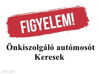 Eladó önkiszolgáló autómosó keresek!