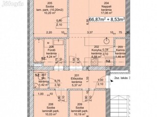 Eladó 67 nm-es Új építésű tégla lakás Szeged Felsőváros