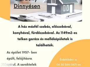 Elado Dinnyési ingatlan nagy telekkel!