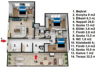 Eladó téglalakásBudapest, III. kerület, Csillaghegy, földszint