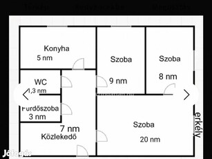 Eladó 53 m2 lakás Nyíregyháza Ószőlő utcán