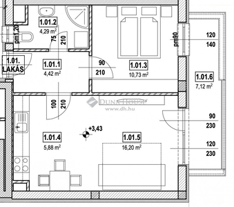 újépítésű, Kispest, Budapest, ingatlan, lakás, 45 m2, 42.850.000 Ft