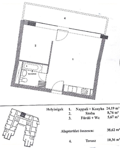 Belváros, Miskolc, ingatlan, lakás, 44 m2, 39.800.000 Ft