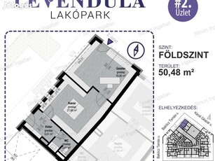 Levendula lakópark - földszint 2. üzlet