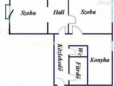 Széchenyi úton közel a belvároshoz 2 szoba+hallos 10 emeleti