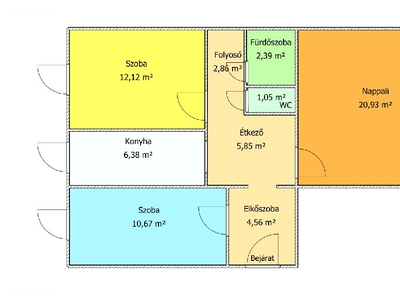 Pápa, ingatlan, lakás, 68 m2, 30.500.000 Ft