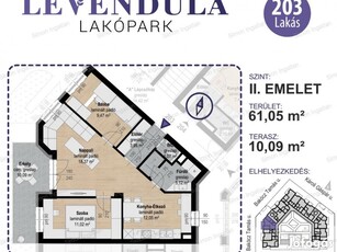 Levendula lakópark - 2. emelet 203 lakás