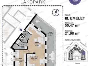 Levendula lakópark - 3. emelet 310 lakás