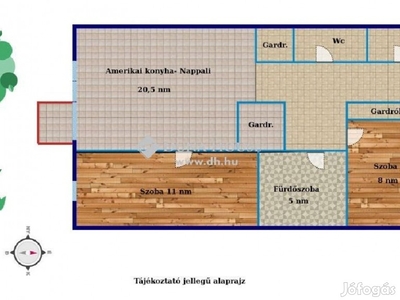 Stadionok közelében nappali+ 2 szobás, kiváló állapotú lakás