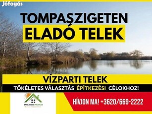 Vízparti telek Szeged Tompa-sziget, Bodobács utcában eladó