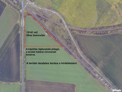 Vácrátóton 15141 m2 területű Gksz-1 övezetbe tartozó terület - Vácrátót, Pest - Telek, föld