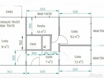 Palotavárosban eladó 1 + 2 félszobás nagyerkélyes lakás!