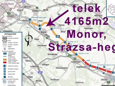 Tulajdonostól: 4165m2 telek, épület elhelyezhető - Monor, Strázsa-hegy