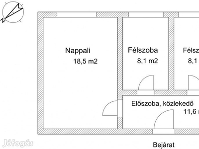 XIX. Kerület, Fő utca, 59 m2-es, 1. emeleti, társasházi lakás - XIX. kerület, Budapest - Lakás