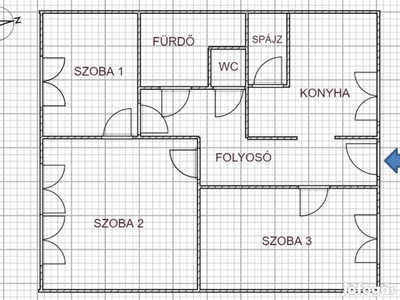 Bácsalmáson 84 m2-es földszinti téglalakás