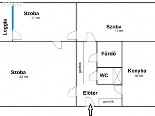 XV. Kerület, Mézeskalács tér, 67 m2-es, 1. emeleti, társasházi lakás