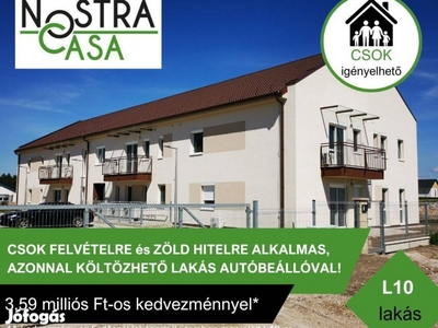 Csok-ra és Zöld Hitel-re alkalmas azonnal költözhető lakás!