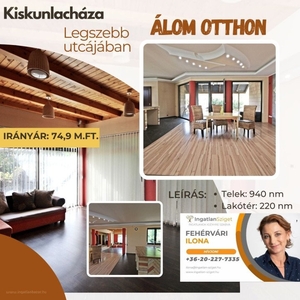 Kiskunlacháza, ingatlan, ház, 220 m2, 74.900.000 Ft