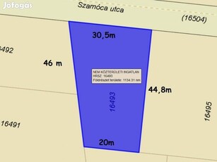 Építési Telek Olad Plató 1143 m2, Szamóca utca