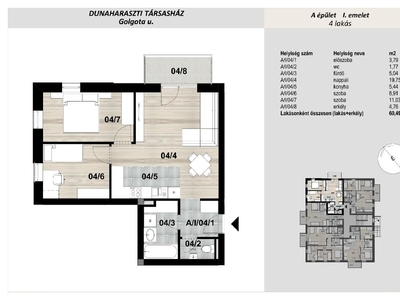 újépítésű, Dunaharaszti, ingatlan, lakás, 61 m2, 60.900.000 Ft