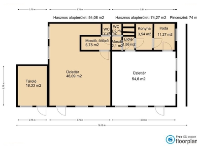 Komárom, ingatlan, üzleti ingatlan, 244 m2, 22.900.000 Ft