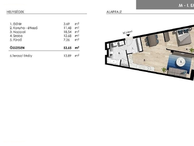 újépítésű, Balatonföldvár, ingatlan, lakás, 53 m2, 85.900.000 Ft