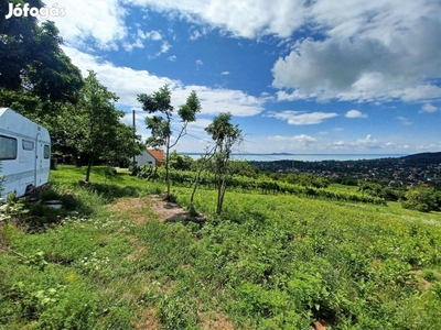 Ábrahámhegyi balatoni panorámás telek